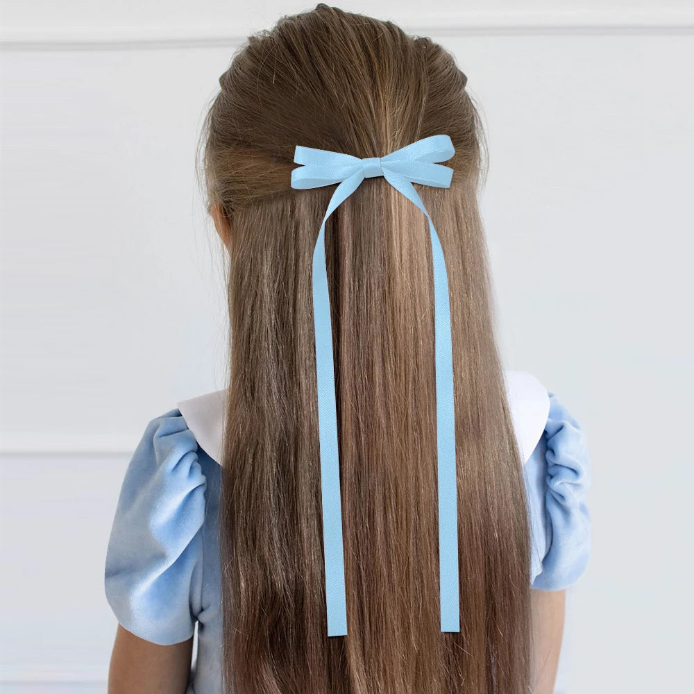 Set of 2 2025 Stylish Ribbon Bow Headbands with Long Tassels - Women's Hair Accessories for Parties and Events